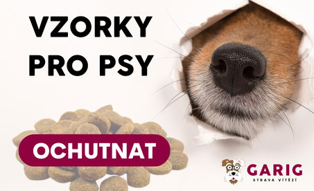 Vzorky krmiva pro psy